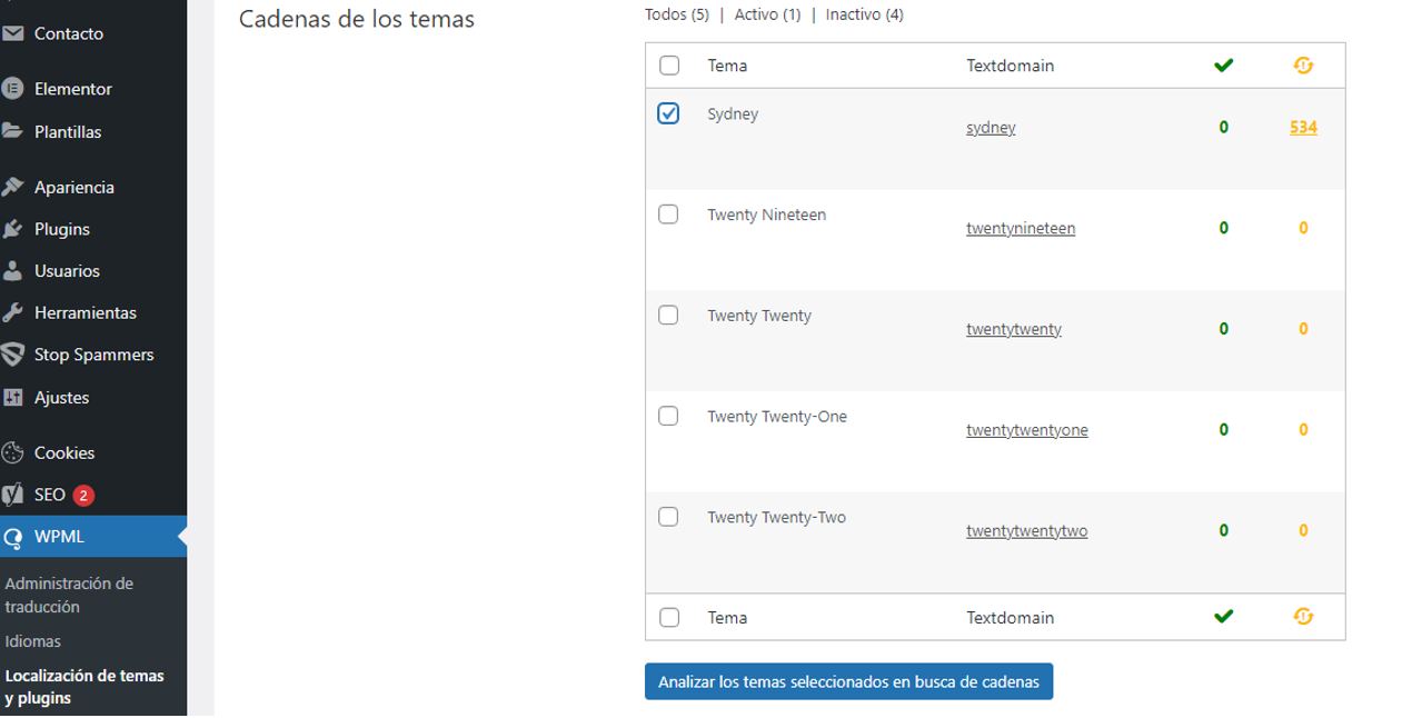 Asegurarse de que se ha enviado todo el contenido necesario a traducir